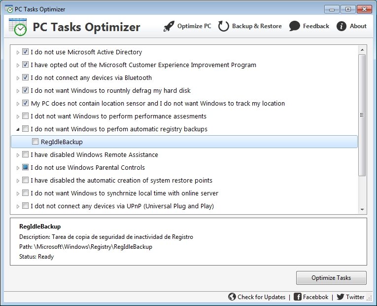 PC Tasks Optimizer