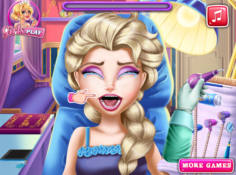 El dentista real de la Reina de Hielo (clic en la imagen para jugar)