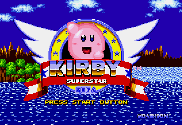 Kirby trae sus poderes al mundo de Sonic. Así, puede dar un doble salto y "chupar" todas las monedas y enemigos del nivel.
