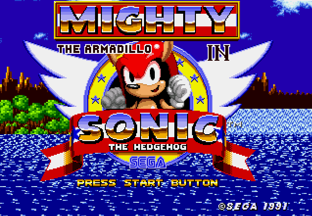 Mighty es un armadillo del universo de Sonic, que también está disponible para jugar en las modificaciones hecjhas por fans