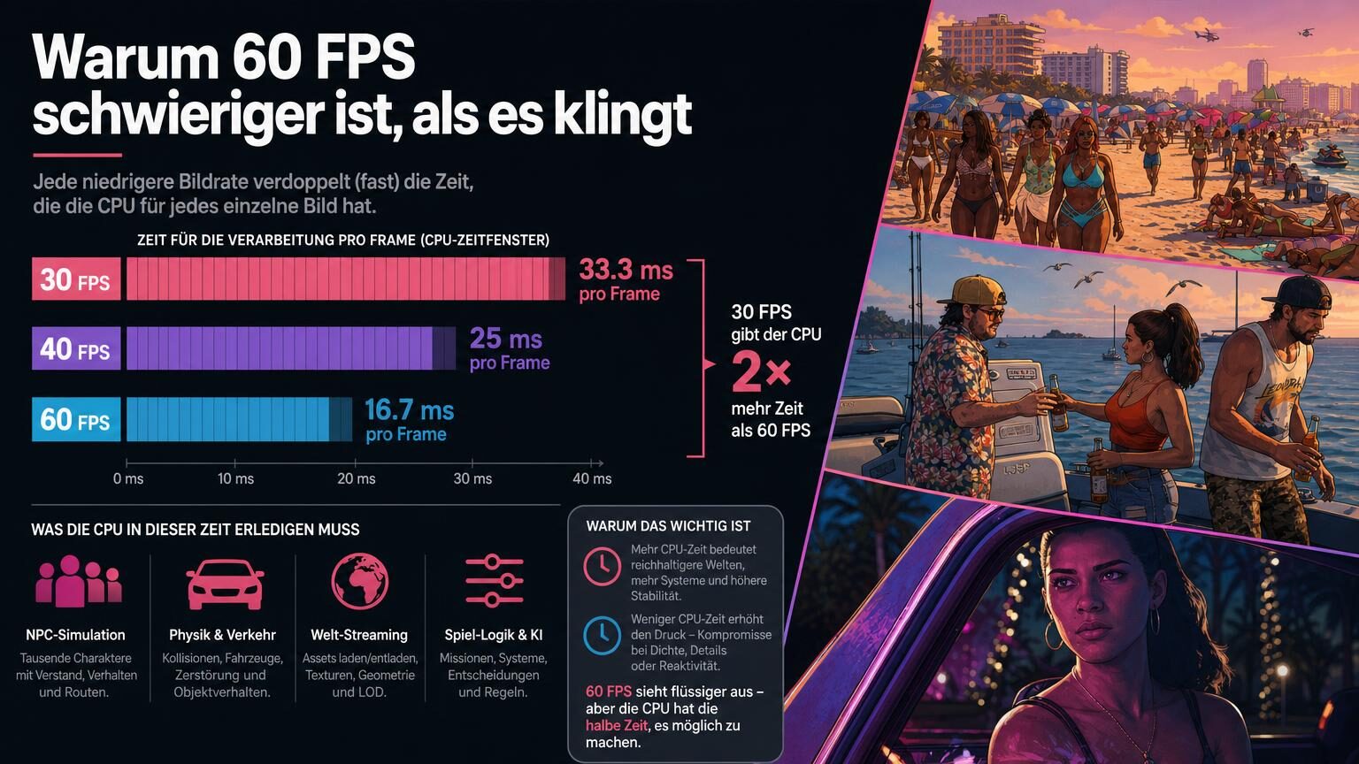 GTA 6 zielt derzeit auf 30 FPS – aber das ist kein finaler Lock