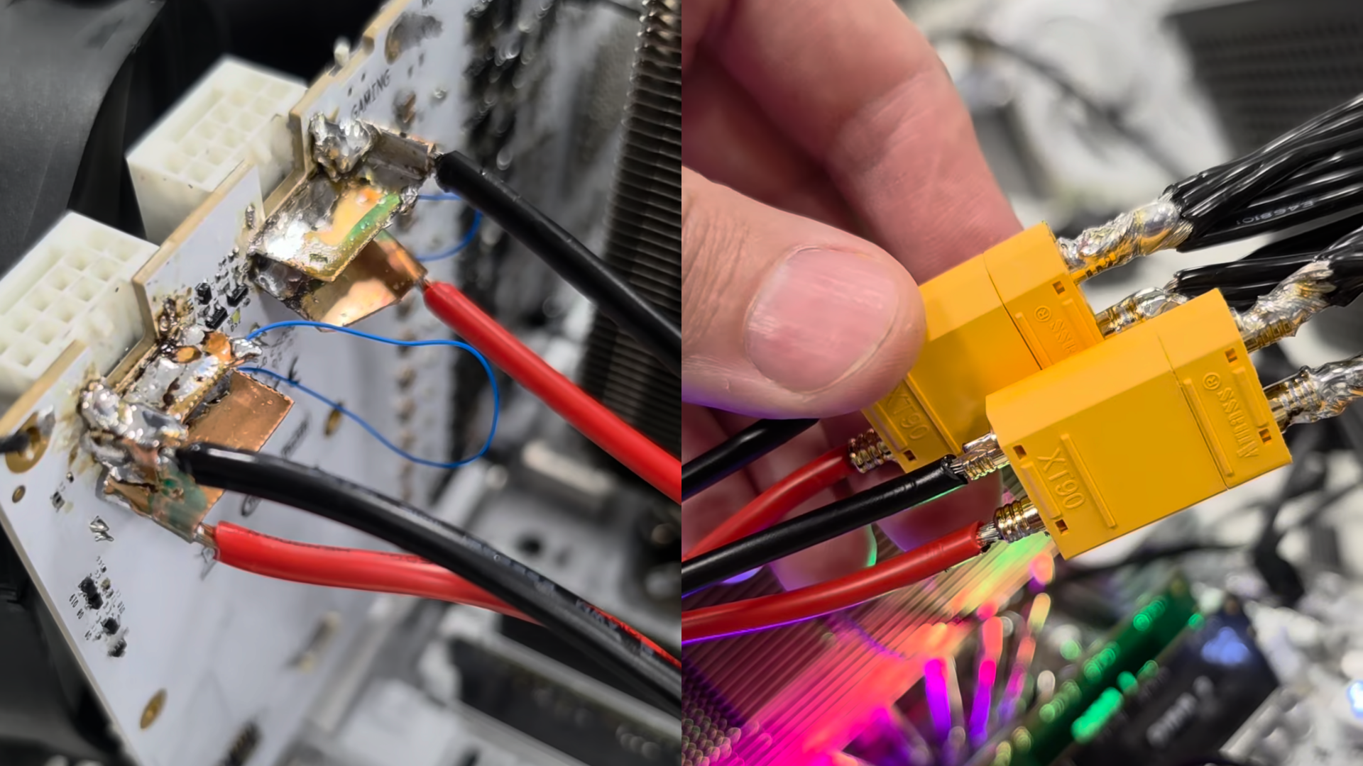RTX 5090: TecLab verlötet Stromkabel direkt auf die Platine
