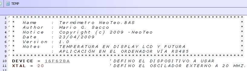 Microcontroladores: Termómetro I2C