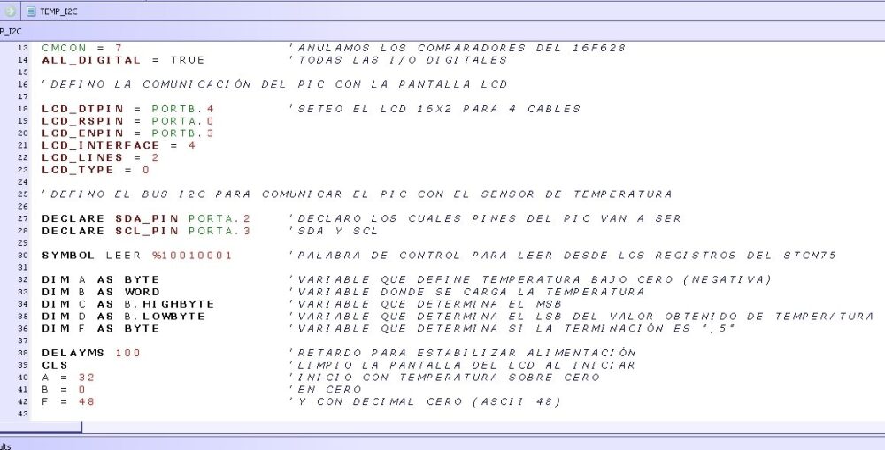 Microcontroladores: Termómetro I2C