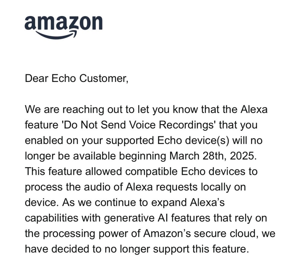 Você tem um Echo? A Amazon receberá tudo o que você disser