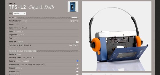 WalkmanLand: Um banco de dados com Walkmans do mundo todo