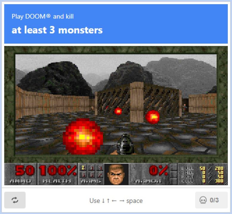 Najbardziej ekstremalna captcha: Doom w trybie Nightmare