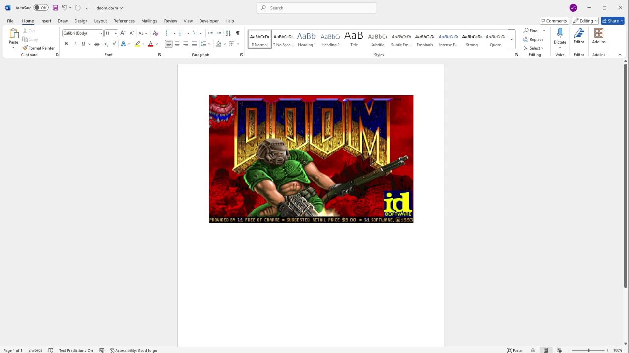 Doom w Wordzie? Tak, Doom w Wordzie!