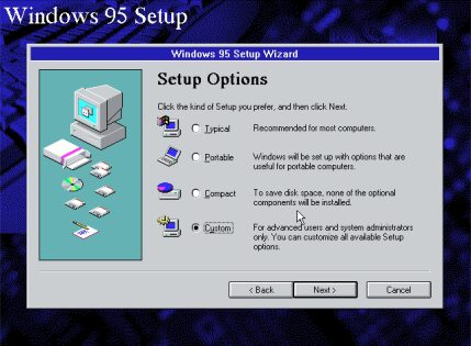 Das Setup von Windows 95 nutzte drei Betriebssysteme. Warum?