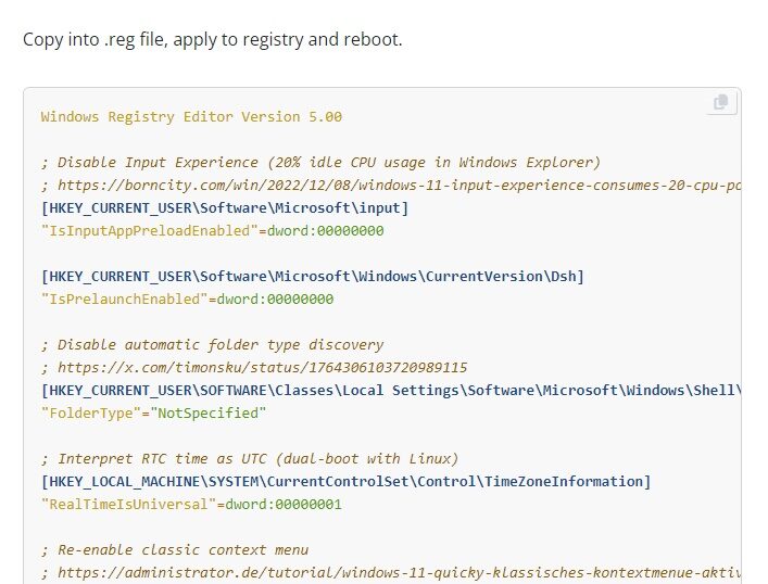 Tweaks de Registro para melhorar sua experiência no Windows 11