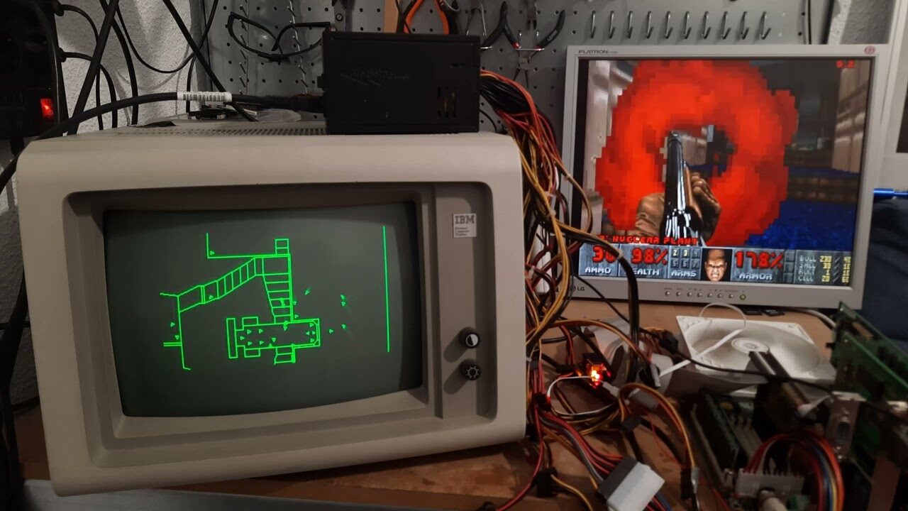 Cómo jugar Doom, ¡con una pantalla Hércules!