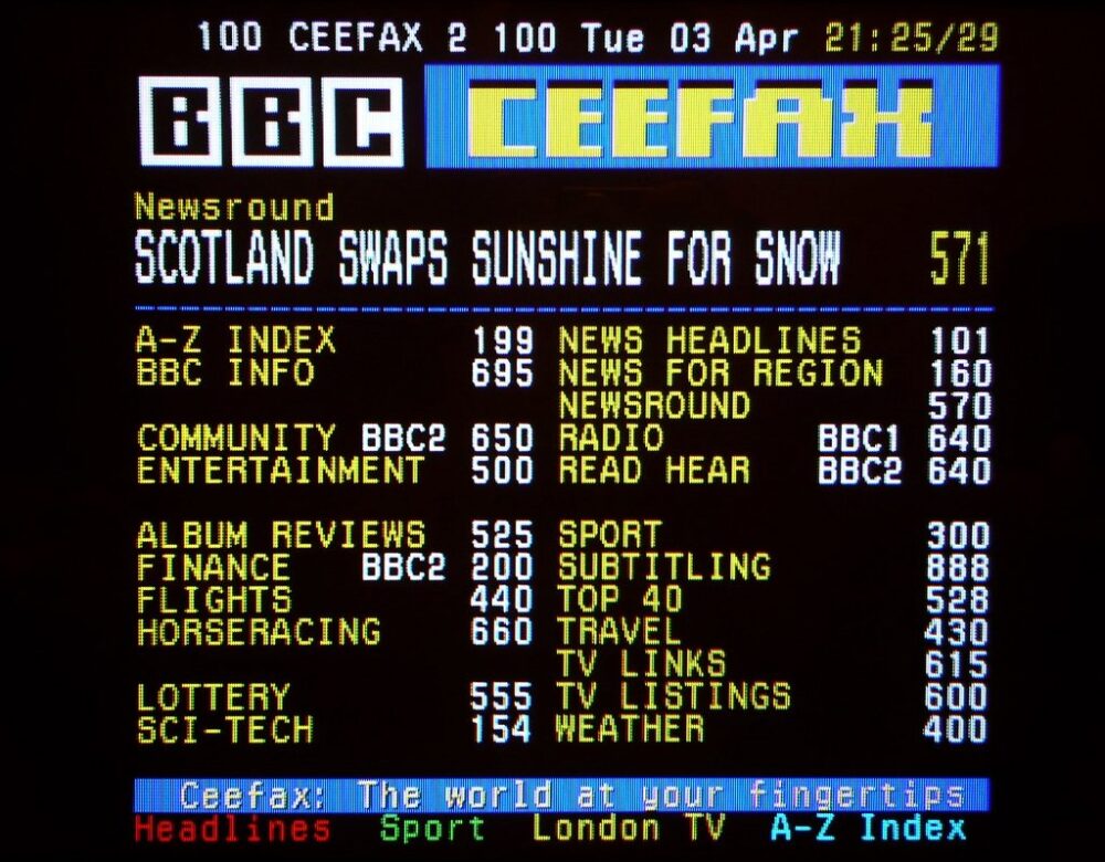 CEEFAX: The World's First Teletext Service