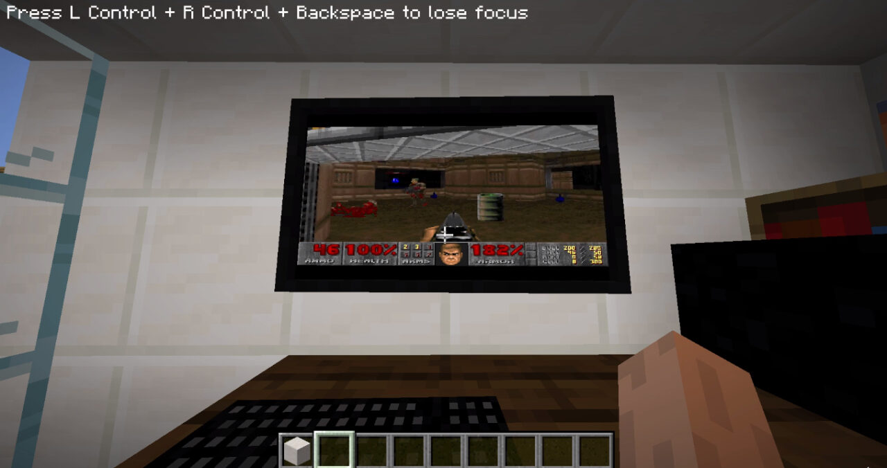 Windows XP dentro de Minecraft... ¡para jugar Doom!