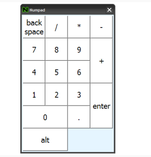 Virtual Numeric Keypads for Windows