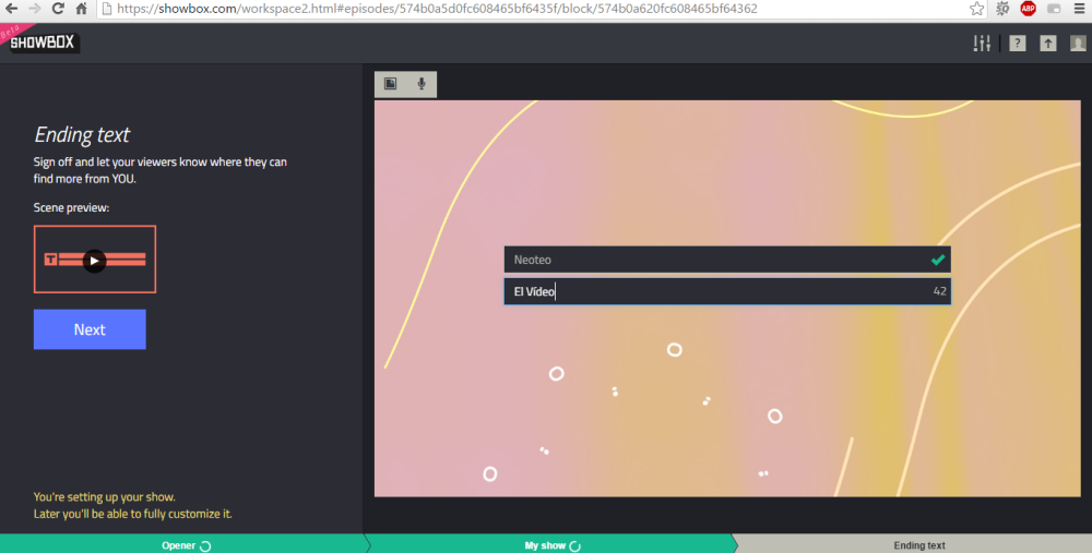 Cómo crear vídeos desde el navegador con Showbox