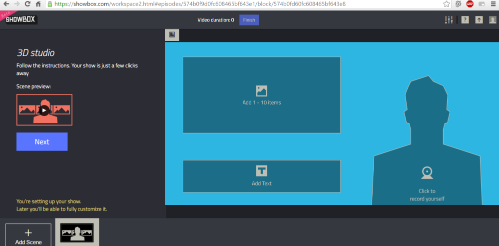 Cómo crear vídeos desde el navegador con Showbox