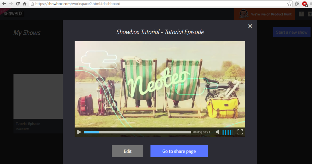 Cómo crear vídeos desde el navegador con Showbox
