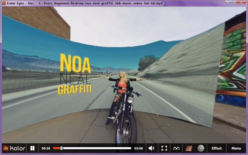 Kolor Eyes: Virtual reality-video's in 2D bekijken