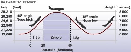 Para generar el efecto de gravedad cero, el avión necesita ascender 2.000 metros en apenas 10 segundos