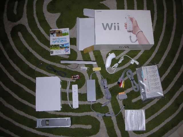 EL contenido de la caja del Wii