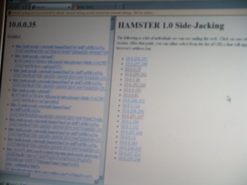 Hamster: para ingresar en una cuenta solo hay que pinchar en la dirección IP encontrada