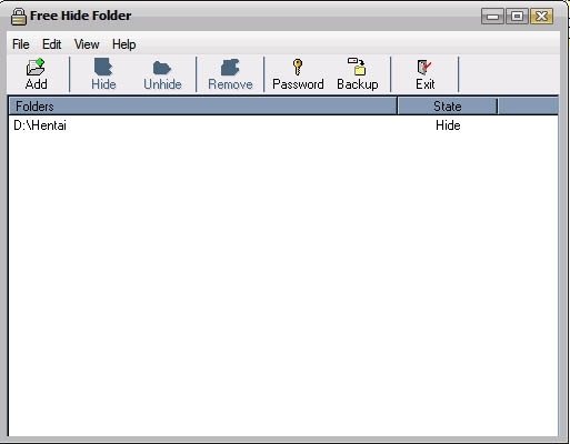Free Hide Folder ofrece una interfaz muy sencilla y práctica