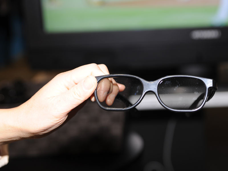 Los anteojos necesarios para poder ver el contenido en 3D