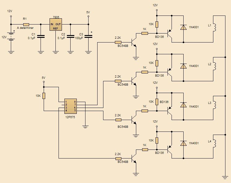 Este es el circuito eléctrico de la controladora.