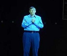 Bill Gates holográfico. Imposible de "huevear"