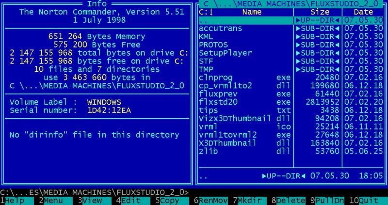 El Norton Commander. Para muchos, un "programa bisagra" en la era del DOS.
