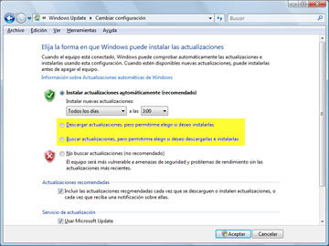 Windows Update en Vista