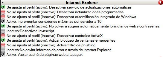 Las opciones que puedes modificar del Internet Explorer