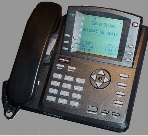 Telefono de mesa con VoIP.