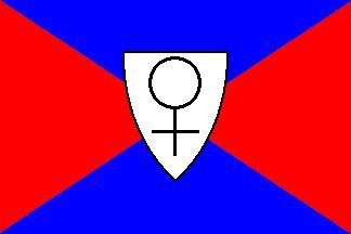 El símbolo femenino en la bandera diche mucho