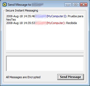La ventana de chat es similar a cualquier otro mensajero