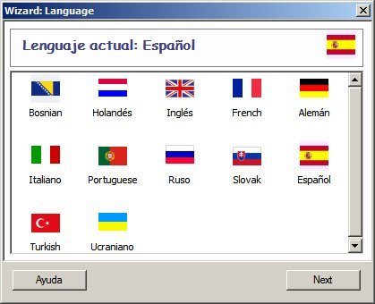 Aquí puedes escoger al español entre varios idiomas
