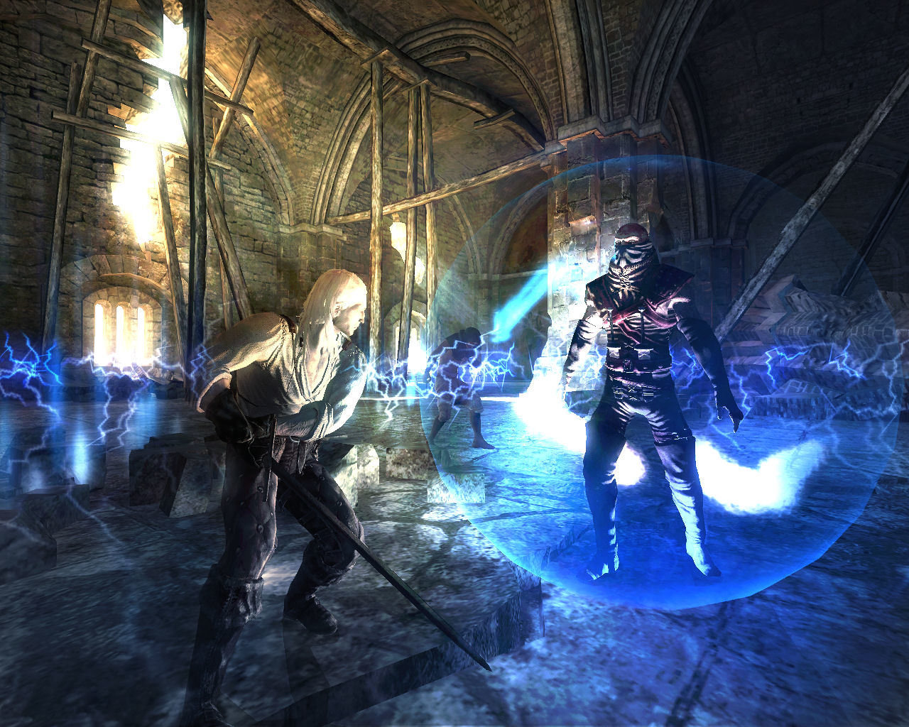 Geralt tiene dos espadas: una para criaturas sobrenaturales y otra para humanos y criaturas de carne y hueso.