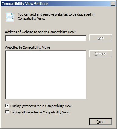 El modo de compatibilidad de Internet Explorer 8