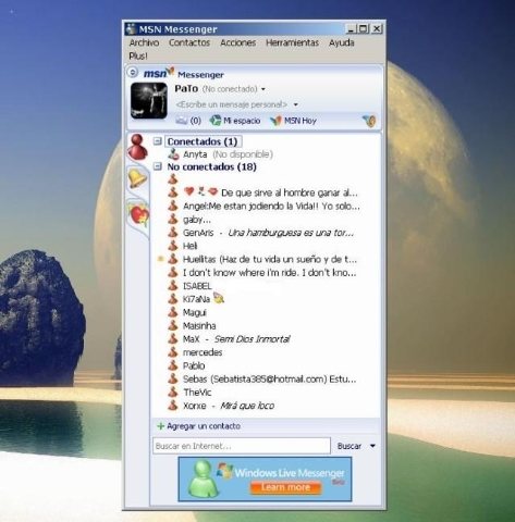MSN Messenger, con su versión 7.0, se terminó de consolidar como el mensajero más utilizado
