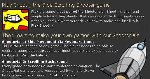 Shoot! es el juego de código abierto que sirve de tutorial