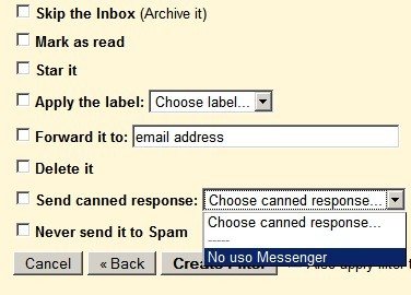Contestador automático en Gmail