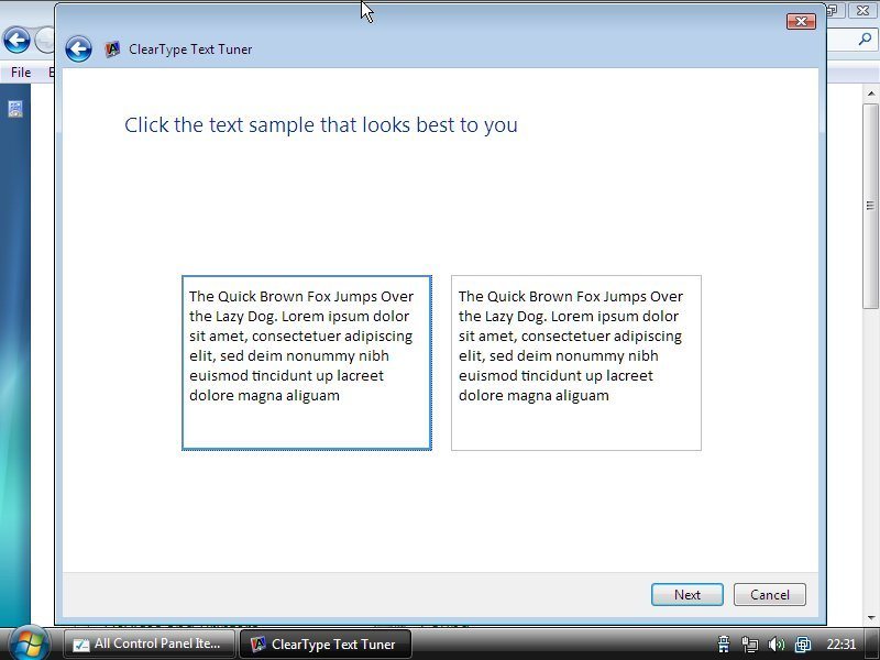 Si tenías problemas con la fuente ClearType, en Windows 7 podrás corregir su apariencia