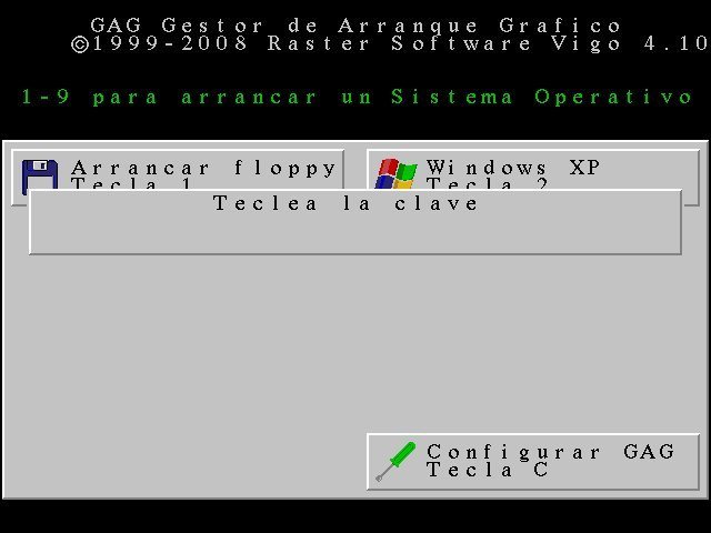La entrada de Windows XP, solicitando una contraseña