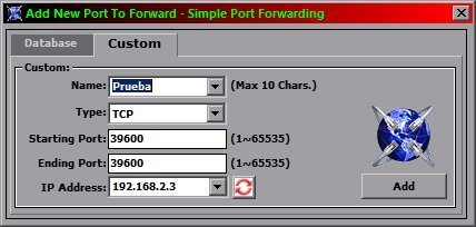 El agregado de puertos es muy sencillo