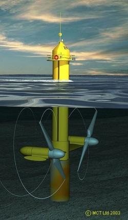 También emplearía turbinas subacuáticas para complementar