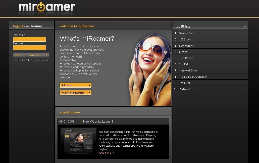 miRoamer cuenta con aproximadamente 10000 emisoras disponibles listas para escuchar
