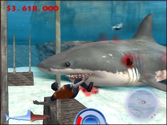 No hace falta aclarar que Jaws Unleashed es un videojuego muy sangriento