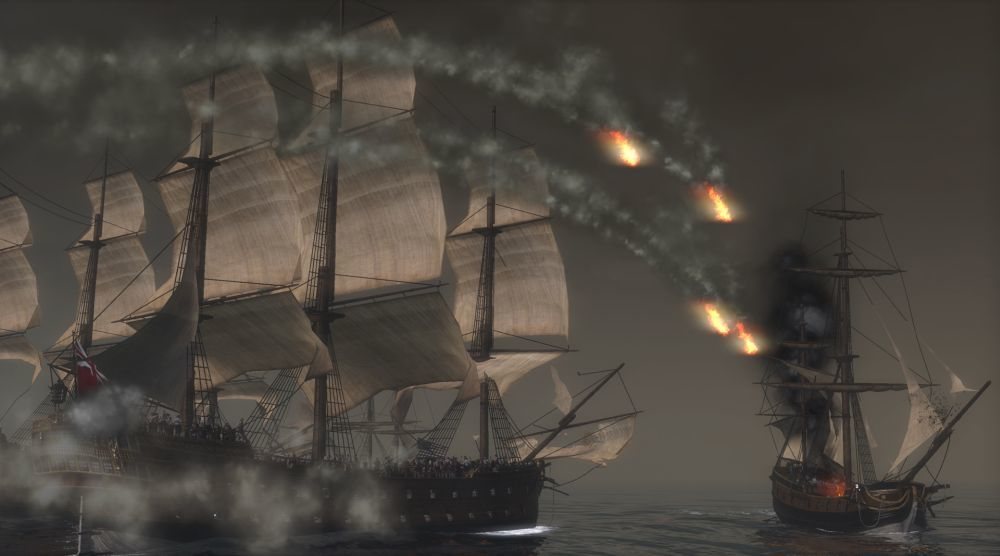 Las batallas navales se ven simplemente espectaculares.