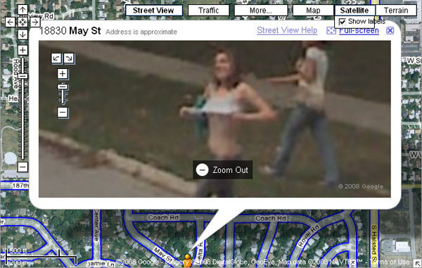 Pechos en Google Street View