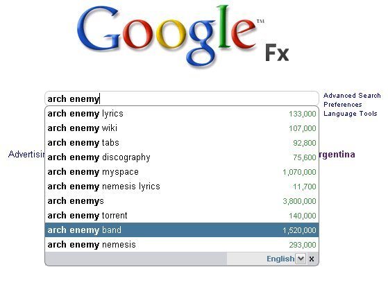 Nuevos botones, barra, íconos y elección de idioma en Google FX